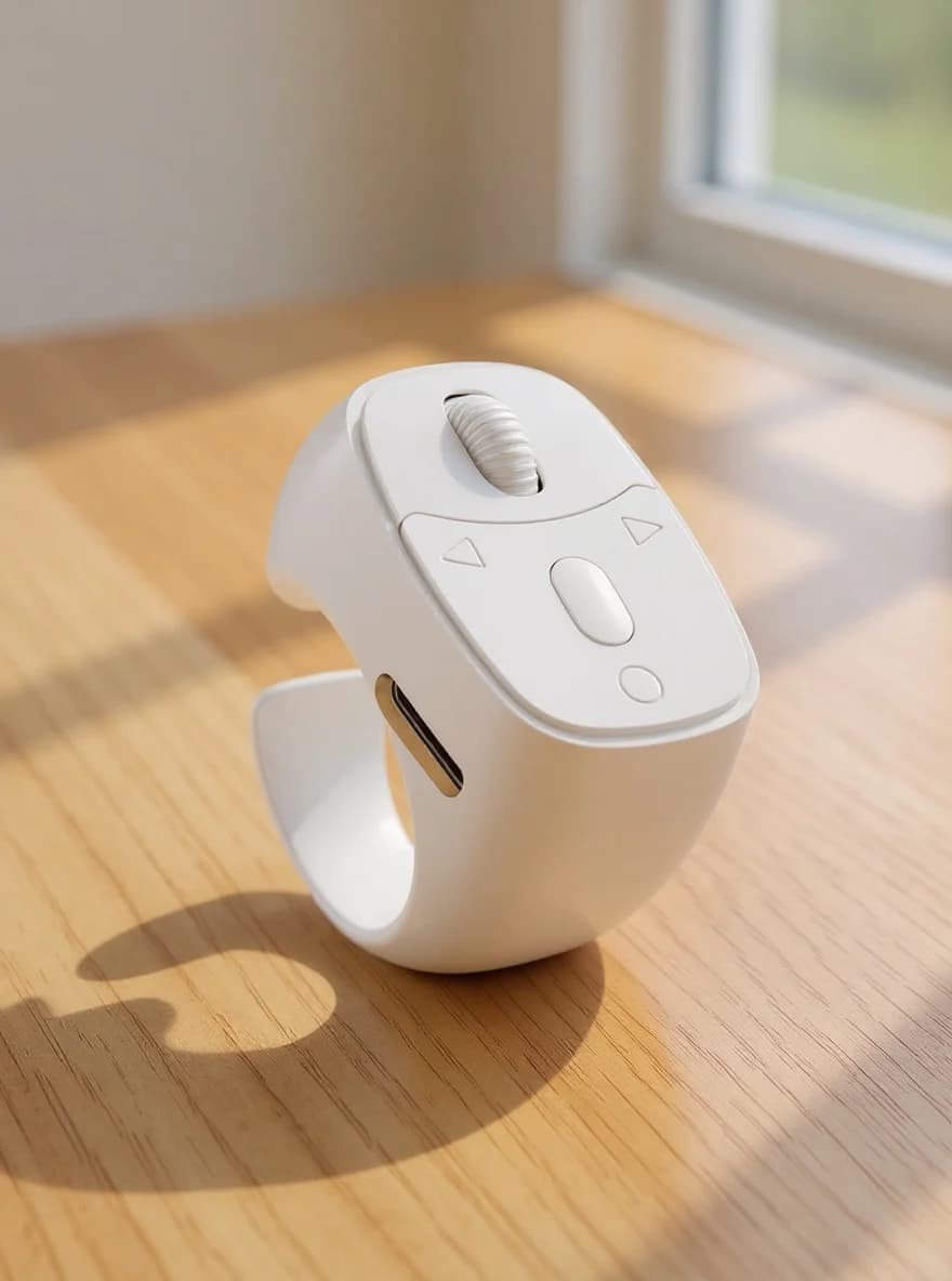 Pilot Bluetooth na palec (pierścień) – pilot do telefonu + scroll + selfie